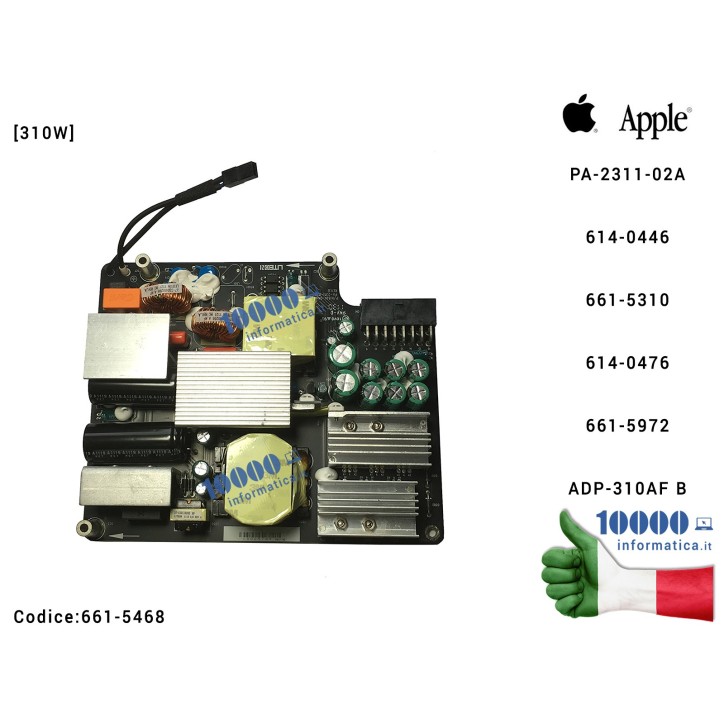 Scheda Alimentatore PSU 310W PA-2311-02A APPLE iMac A1312 (2009) (2010) (2011) MC510 MC511 MB952 MB953 Alimentazione Power Suppl