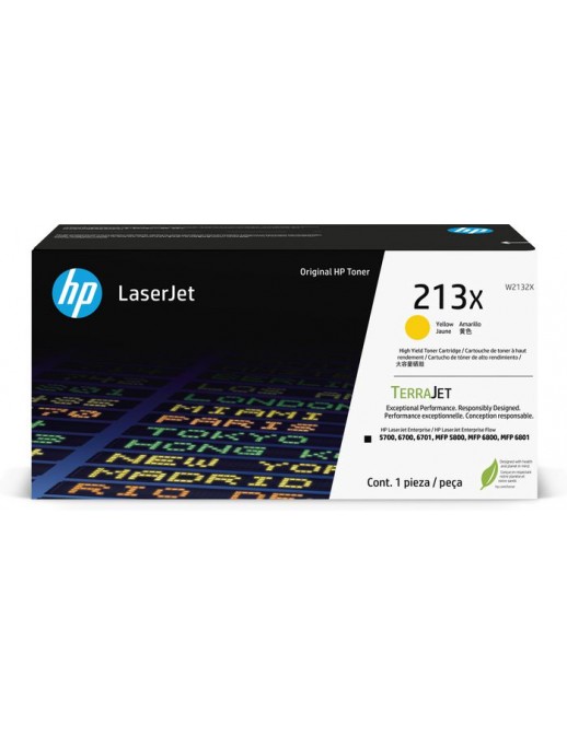 W2132X W2132X HP 213X High Yield Yellow Original Laserjet Toner Cartridge