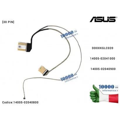 14005-02040800 Cavo Flat LCD ASUS [28,2 cm] VivoBook X510 S510 S510U S510UA S510UN S501UR X510U X510UA X510UN X510UR F510U F5...