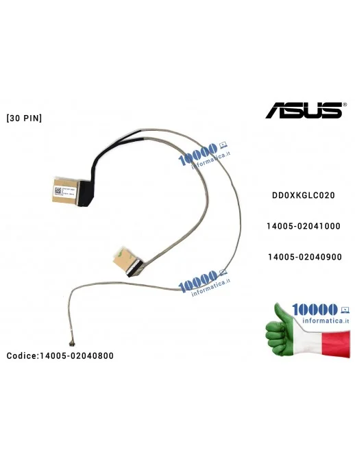 14005-02040800 Cavo Flat LCD ASUS [28,2 cm] VivoBook X510 S510 S510U S510UA S510UN S501UR X510U X510UA X510UN X510UR F510U F5...