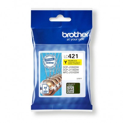 LC421Y LC421Y Brother Lc-421Y Ink Cartridge 1 Pc(S) Original Yellow