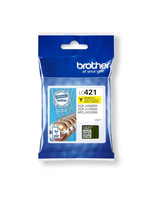 LC421Y LC421Y Brother Lc-421Y Ink Cartridge 1 Pc(S) Original Yellow