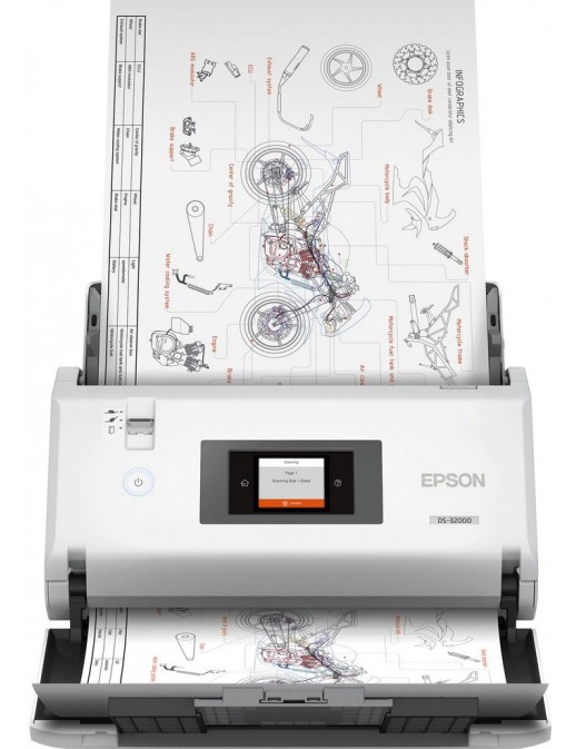 B11B255401 B11B255401 Epson Workforce Ds-32000 Sheet-Fed Scanner 600 X 600 Dpi A3 White