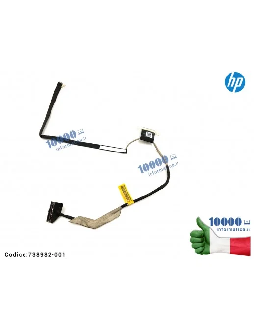 738982-001 Cavo Flat LCD HP ZBook 15 EliteBook 850 G1 DC02001MN00 VBL20 EDP CABLE 738982-001
