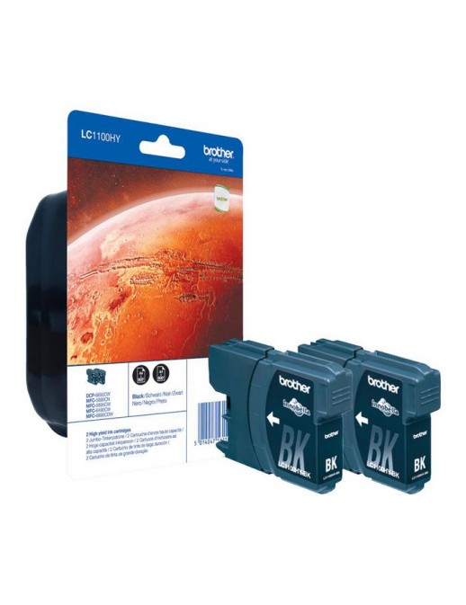 LC1100HYBKBP2 LC1100HYBKBP2 Brother Ink Cartridge 2 Pc(S) Original Black