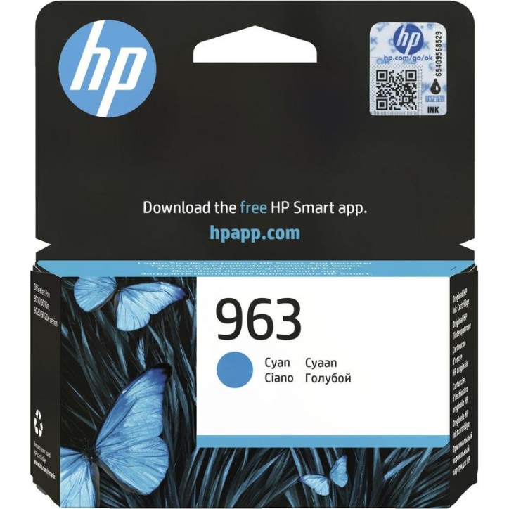 3JA23AEBGY HP 963 Cyan Original Ink Cartridge 3JA23AEBGY HP 963 Cyan Original Ink Cartridge