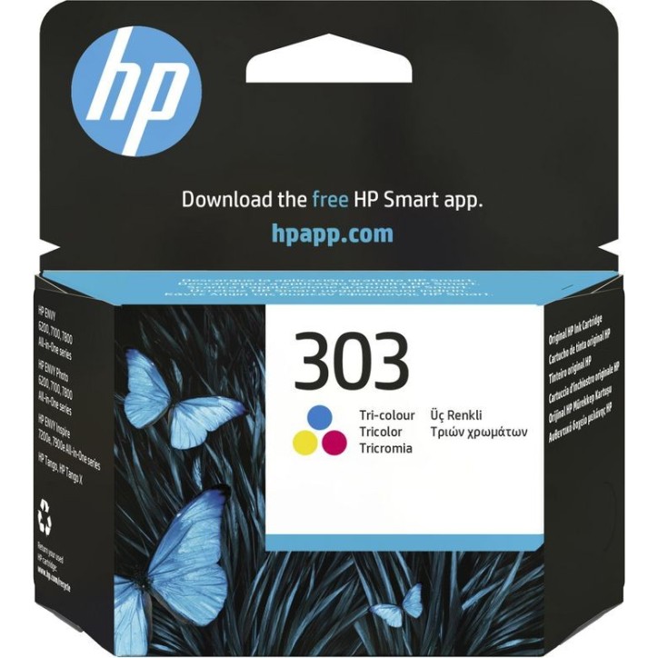 T6N01AEUUQ HP 303 Tri-Color Original Ink Cartridge