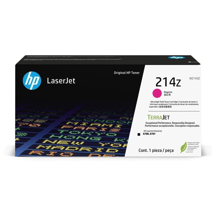 W2143Z HP 214Z Ultra High Yield Magenta Original Laserjet Toner Cartridge W2143Z HP 214Z Ultra High Yield Magenta Original Laserjet Toner Cartridge