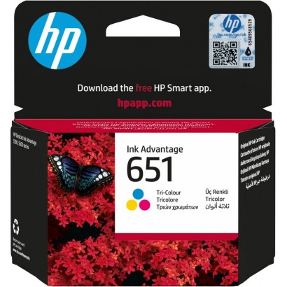 C2P11AE C2P11AE HP 651 Tri-Color Original Ink Advantage Cartridge
