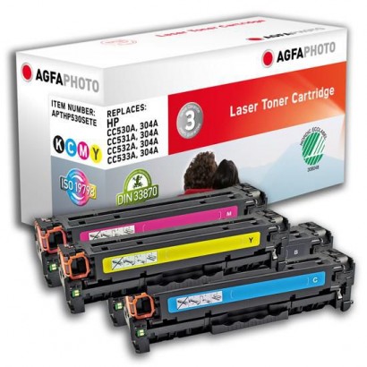 APTHP530SETE APTHP530SETE AgfaPhoto Toner Cartridge for HP LaserJet CM2320fxi, Black / Cyan / Magenta / Yellow