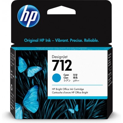 3ED67A 3ED67A HP 712 29-ml Cyan DesignJet Ink Cartridge