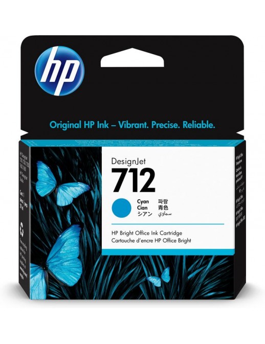 3ED67A 3ED67A HP 712 29-ml Cyan DesignJet Ink Cartridge