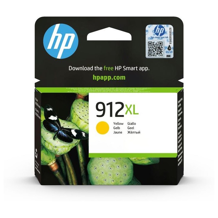 3YL83AEBGX HP Original Ink Cartridge, 825 pages, 9.9 ml, Yellow, EN/DE/FR/IT/NL/RU