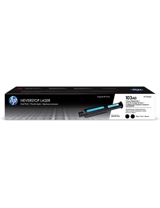W1103AD W1103AD HP 103AD Dual Pack Black Original Neverstop Laser Toner Reload Kit