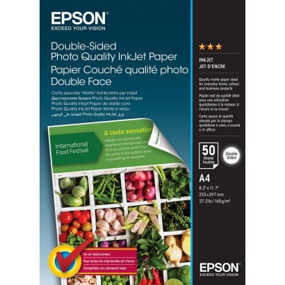C13S400059 C13S400059 Epson Double-Sided Photo Quality Inkjet Paper - A4 - 50 Sheets