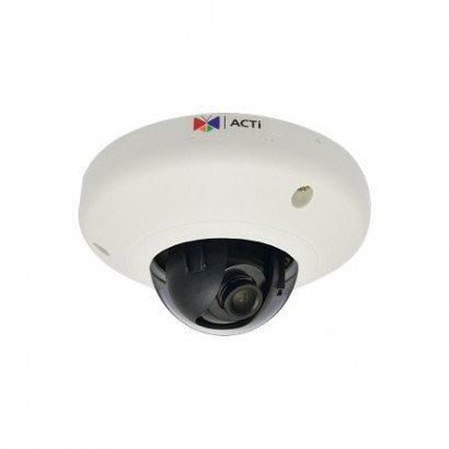 E911 E911 ACTi 3MP, Indoor, Mini Dome, WDR, SLLS, Fixed lens, f2.1mm/F1.8 (HOV:117.5°), H.265/H.264, 1080p/60fps, 2D+3D DNR, ...