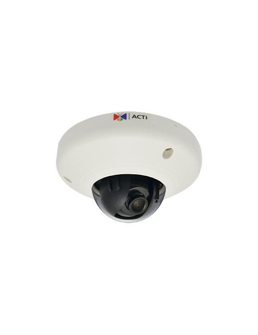 E911 E911 ACTi 3MP, Indoor, Mini Dome, WDR, SLLS, Fixed lens, f2.1mm/F1.8 (HOV:117.5°), H.265/H.264, 1080p/60fps, 2D+3D DNR, ...