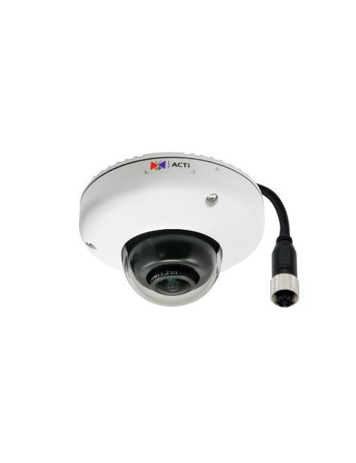 E921M E921M ACTi 5MP, Outdoor, Mini Fisheye, Dome, Basic WDR, M12, Fixed lens, f1.19mm/F2.0 (HOV:189.7° (overview area), 115....