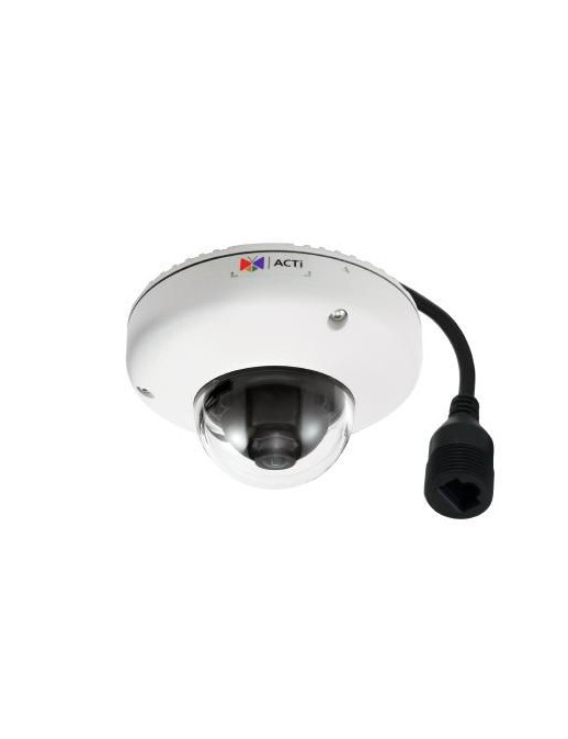 E918 E918 ACTi 3MP, Outdoor, Mini Dome, Superior WDR, Fixed lens, f1.9mm/F2.8 (HOV:126.4° (overview area), 77.1° (high detail...