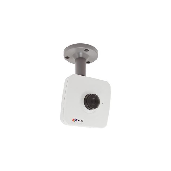 E11A ACTi E11A, 1 MP, 1280x800, WDR, 1/4" CMOS, F1.8, MicroSDHC/MicroSDXC, 3.5mm, RJ-45, PoE, 96x96x45 mm