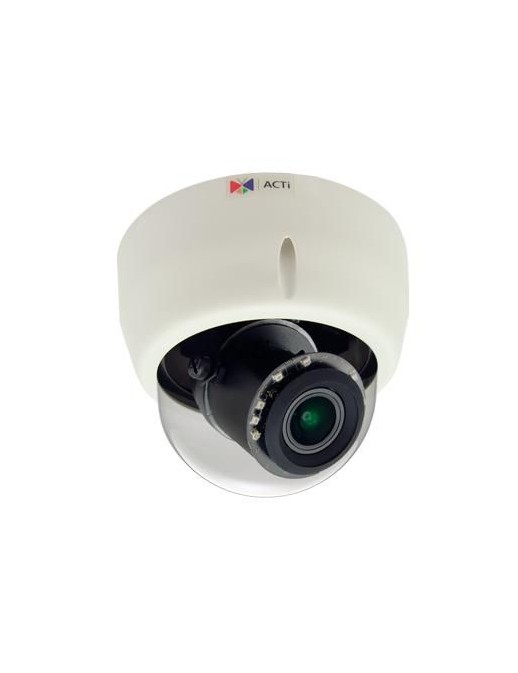 E618 E618 ACTi 3MP, Indoor, Zoom, Dome, D/N, Adaptive IR, WDR, 4.3x Zoom, f3.1-13.3mm/F1.4-4.0 (HOV:64.4°-26.4°), P-Iris, Aut...