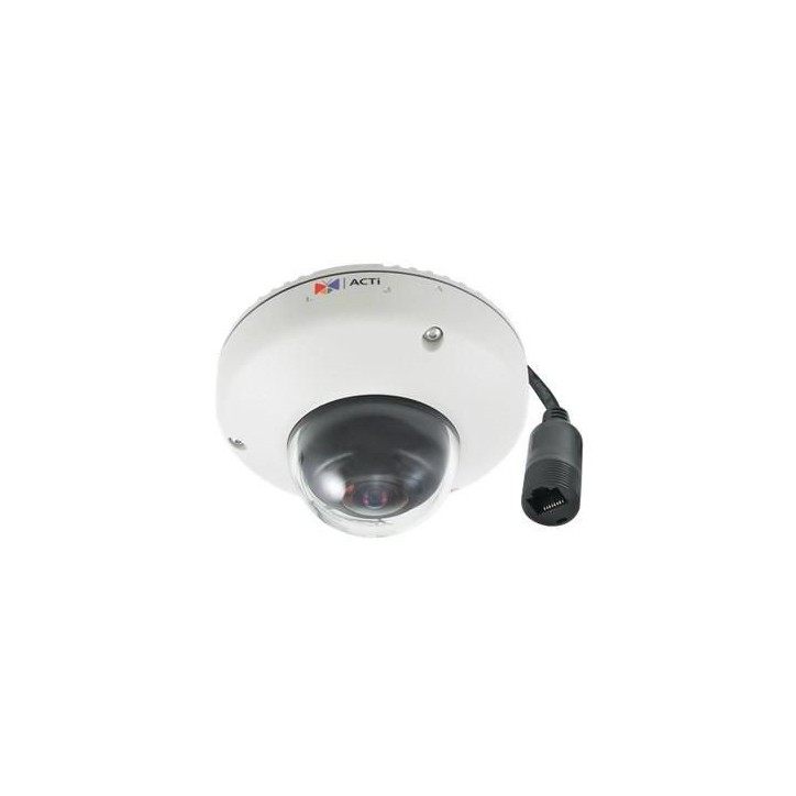 E921 ACTi 5MP, 2592 x 1944, 15 fps, 1/3.2" CMOS, Mic-in and line-in, Fast Ethernet, PoE, 3.36 W