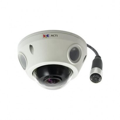 E925M E925M ACTi 5MP, Outdoor, Mini Fisheye Dome, D/N, Adaptive IR, Basic WDR, M12, Fixed lens, f1.19mm/F2.0 (HOV:189.7° (ove...