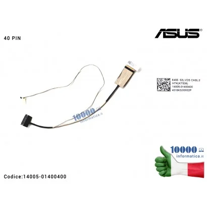 14005-01400400 Cavo Flat LCD ASUS [40 PIN 52LVDS] X455 A454 A455L F455LD K454 K455L X454 X455L X455LJ X455LN (52LVDS) 4C03KS0...