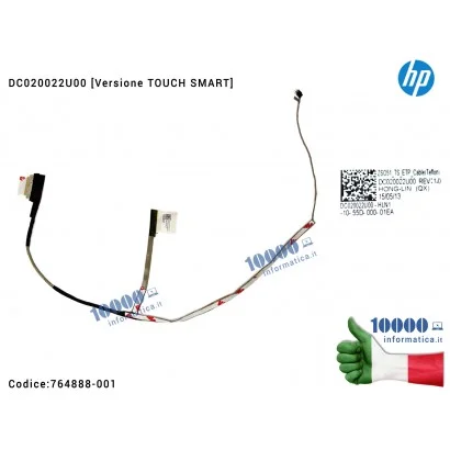 764888-001 Cavo Flat LCD HP Pavilion 15-G 15-R 15-H ZSO51 DC020022U00 [Versione TOUCH SMART] TS ETP CABLE