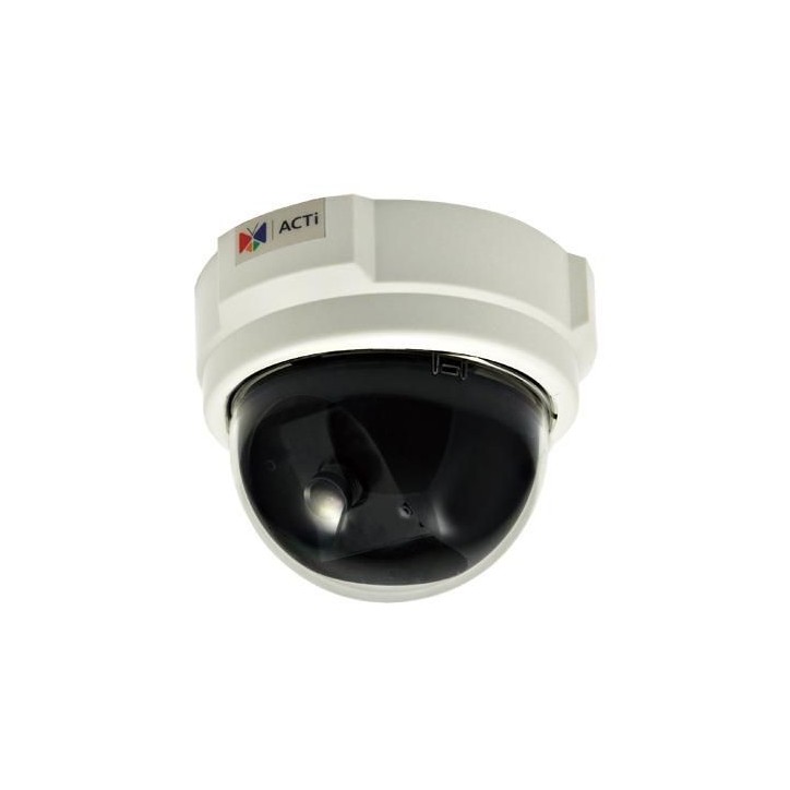 E51 ACTi 1MP Indoor Dome with Basic WDR, Fixed Lens