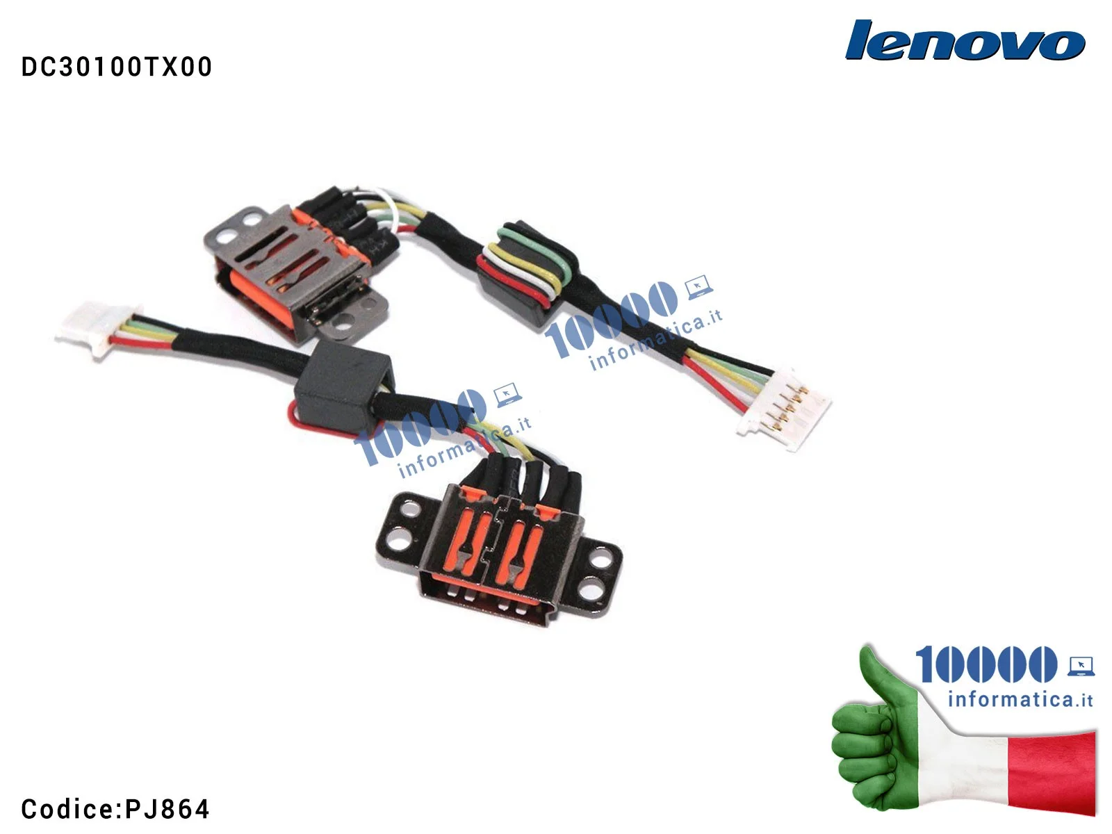 PJ864 Connettore di Alimentazione DC Power Jack PJ864 LENOVO Yoga 3 Pro 11 1170 AIZY0 DC30100TX00