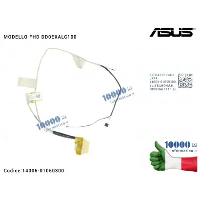 14005-01050300 Cavo Flat LCD ASUS [FHD (Full-HD)] VivoBook S301 Q301L Q391LA S301L S301LA S301LP DD0EXALC100 14005-01050200