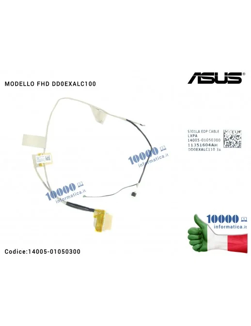 14005-01050300 Cavo Flat LCD ASUS [FHD (Full-HD)] VivoBook S301 Q301L Q391LA S301L S301LA S301LP DD0EXALC100 14005-01050200