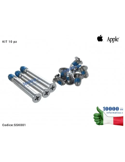 SSK001 Viti Alloggiamento Bottom Case Apple MacBook Pro 13'' A1278 15'' A1286 17'' A1297 2008 2012 2013 2015 2017 [Set Screw ...