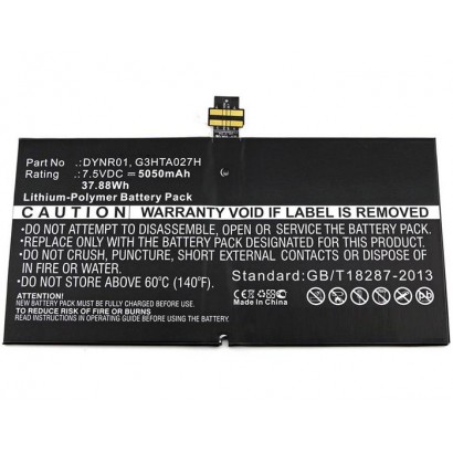 MBXTAB-BA073 MBXTAB-BA073 CoreParts Battery for Microsoft Tablet 37.88Wh Li-Pol 7.5V 5050mAh Black for Microsoft Tablet 1724,...