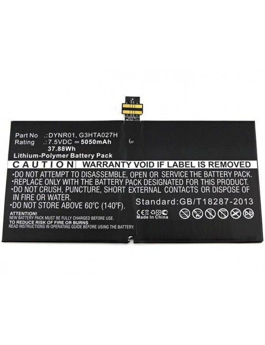 TABX-BAT-MIS172SL TABX-BAT-MIS172SL CoreParts Battery for Microsoft Surface 4, 38Wh Li-ion 7.5V 5050mAh, for Microsoft Surfac...