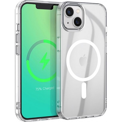 ES67141000-BULK ES67141000-BULK eSTUFF iPhone 14 INFINITE OSLO Magnetic Hybrid Cover - Transparent - 86% recycled plastic ES6...