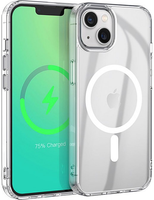 ES67141000-BULK ES67141000-BULK eSTUFF iPhone 14 INFINITE OSLO Magnetic Hybrid Cover - Transparent - 86% recycled plastic ES6...