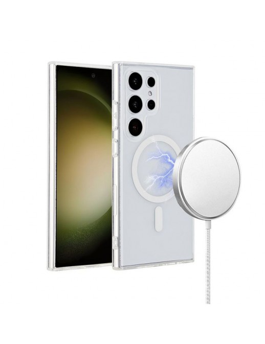 ES67403003 ES67403003 eSTUFF Samsung Galaxy S24 Ultra INFINITE OSLO Magnetic Hybrid Cover - Transparent - 86% recycled plasti...