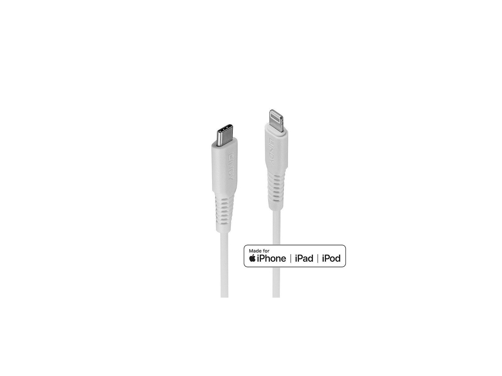 31316 31316 Lindy 1m USB Type C to Lightning Cable, White