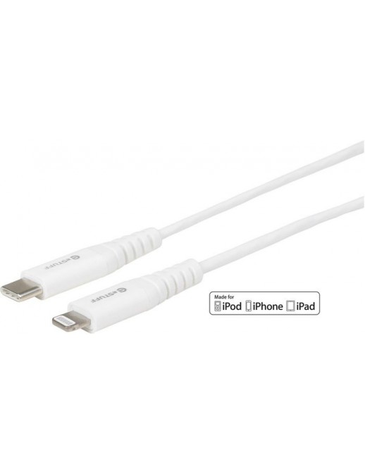 ES602021 ES602021 eSTUFF USB-C Lightning Cable MFI 0,5m White MK0X2ZM/A, MQGJ2ZM/A, MX0K2ZM/A Apple iPad Pro 9.7-inch, Pro 12...