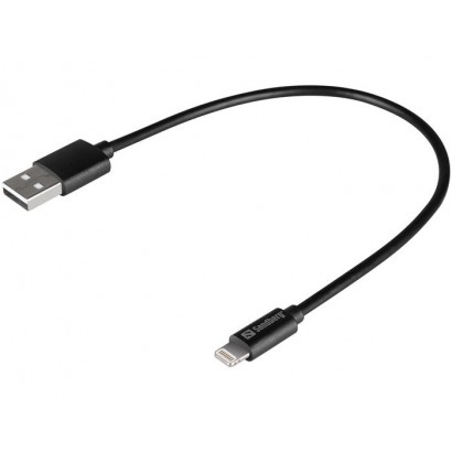 441-40 441-40 Sandberg USB to Lightning MFI 0.2m Black NONE - Only use for non-battery items