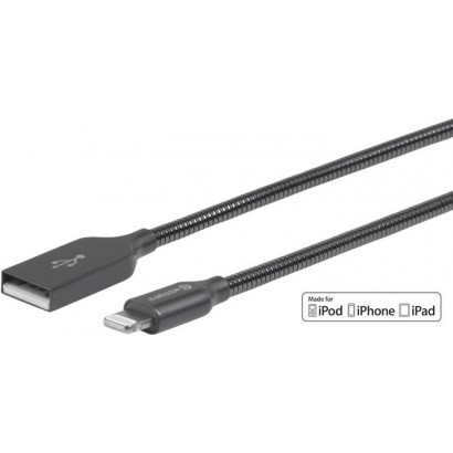 ES601165 ES601165 eSTUFF Lightning Cable MFI 1,5m Gunmetal MD818ZM/A BULK,MD818ZM/A,MQUE2ZM/A Apple iPad Pro 9.7-inch, Pro 12...