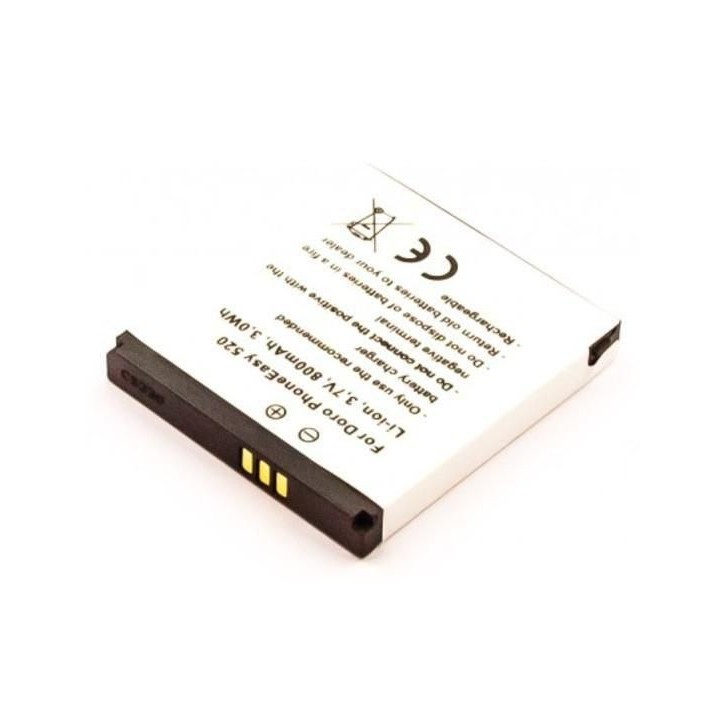 MOBX-BAT-DPE622SL CoreParts Battery for Doro Mobile 2.96Wh Li-ion 3.7V 800mAh, for 2314, 2415, PhoneEasy 1360, 2314, 2415, 2424,