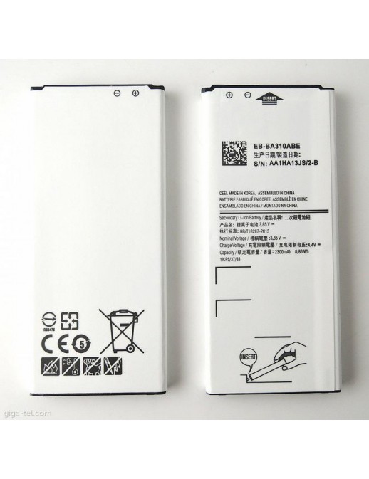 MOBX-BAT-SMA320SL MOBX-BAT-SMA320SL CoreParts Battery for Samsung Mobile 6.46Wh Li-ion 3.8V 1700mAh, for Galaxy A3 2016, Gala...