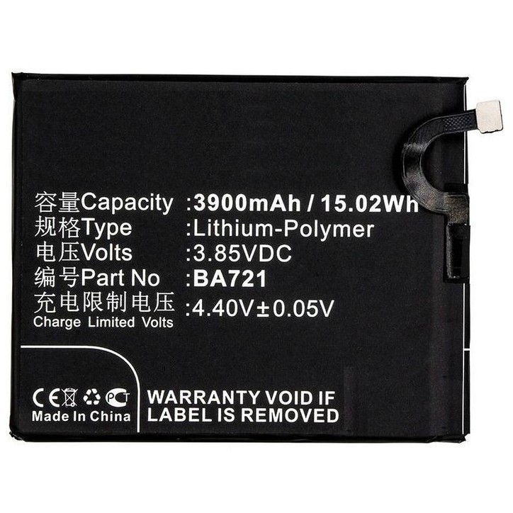 MOBX-BAT-MX721SL CoreParts Battery for Meilan Mobile 14.82Wh Li-ion 3.8V 3900mAh, Note 6 BA721