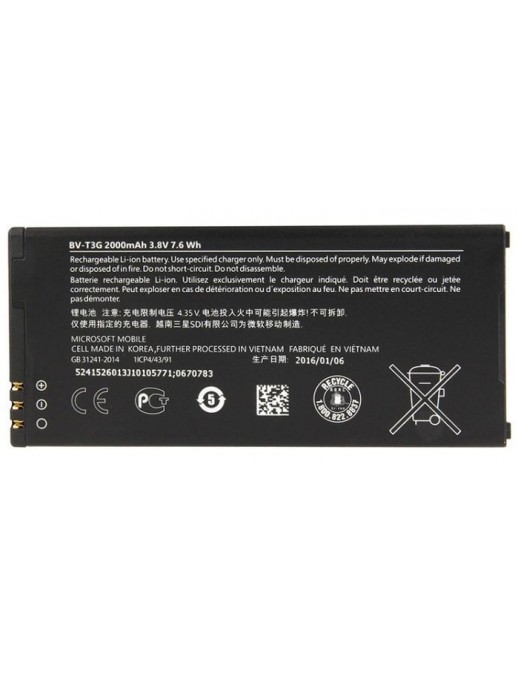 MBP1182 MBP1182 CoreParts Battery for Mobile 7.6Wh Li-ion 3.8V 2.0Ah Microsoft Lumia 650 BV-T3G Nokia Mobile Lumia 650
