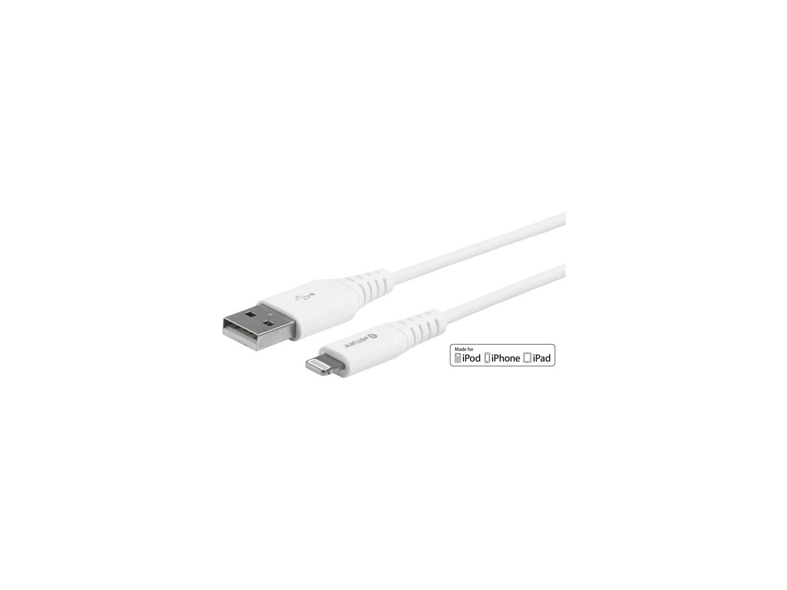 ES601024 ES601024 eSTUFF Lightning Cable MFI 0.5m White ME291ZM/A Apple iPad Pro 9.7-inch, Pro 12.9-inch (2017, 2nd gen., A16...