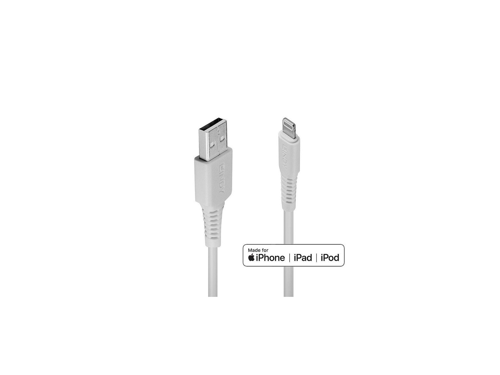 31325 31325 Lindy 0.5m USB Type A to Lightning Cable White