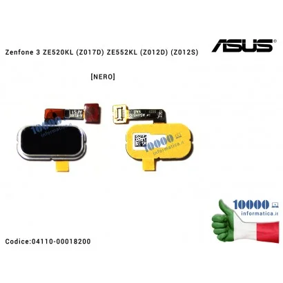 04110-00018200 Sensore Impronta Digitale Finger Print Sensor ASUS ZenFone 3 ZE520KL (Z017D) ZE552KL (Z012D) (Z012S) [NERO] [BLU]